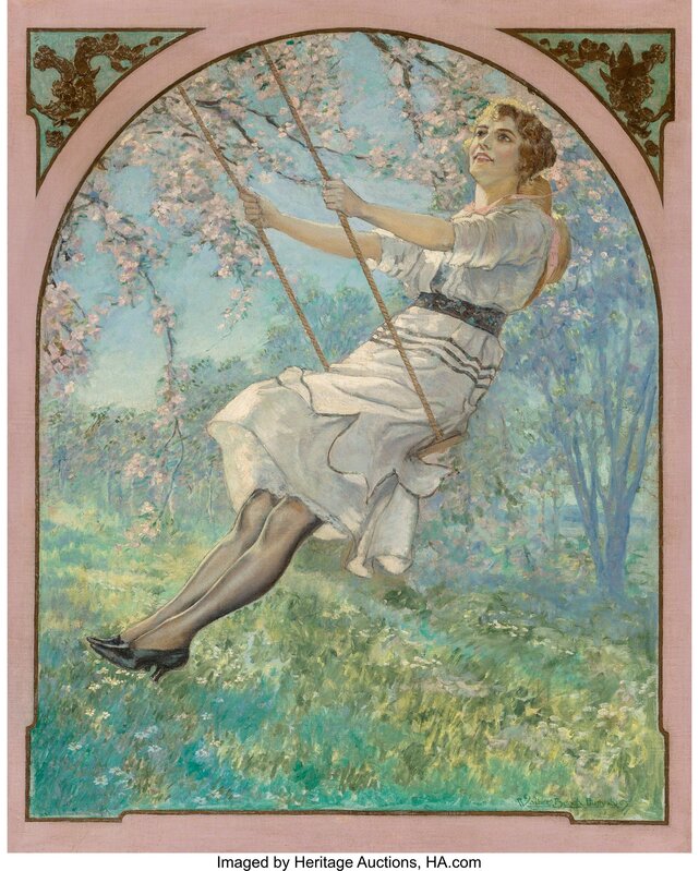 Walter Beach Humphrey, ‘Lady on Swing’, Painting, Oil on canvas, Heritage Auctions