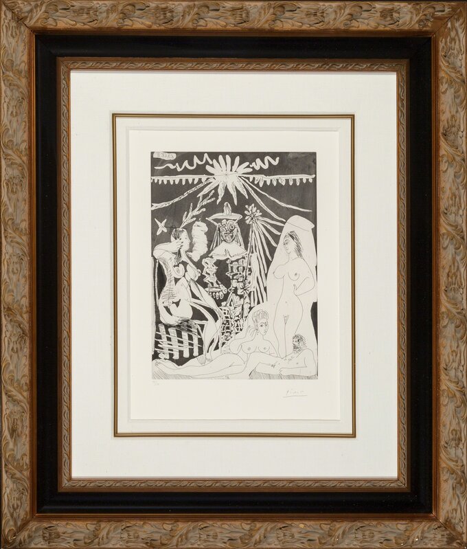 Pablo Picasso, ‘Homme allongé, avec deux femmes, from Seriés 347’, 1968, Print, Aquatint with etching on wove paper, Heritage Auctions