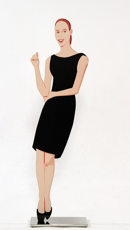 Alex Katz, ‘Ulla (from Black Dress cut-out series)’, 2018, Sculpture, Baked archival UV inks on shaped powder-coated aluminum, printed on 2-sides, mounted to polished stainless steel base, Artsy x Tate Ward