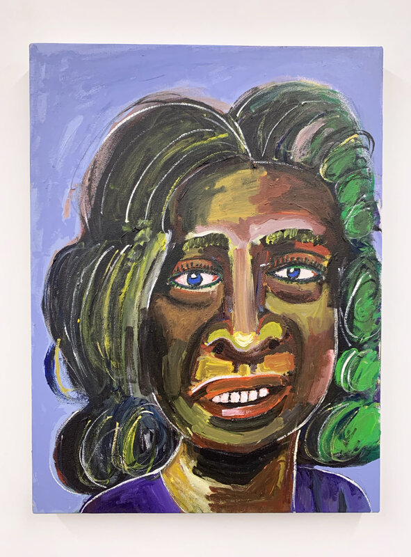 Frederick Hayes, ‘Blue Eyes Green Hair’, 2020, Painting, Oil on canvas, Cindy Rucker Gallery