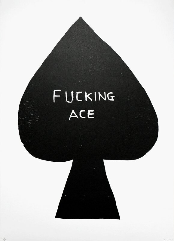 David Shrigley, ‘Fucking Ace’, 2016, Print, Wood Cut, Oliver Clatworthy Gallery Auction
