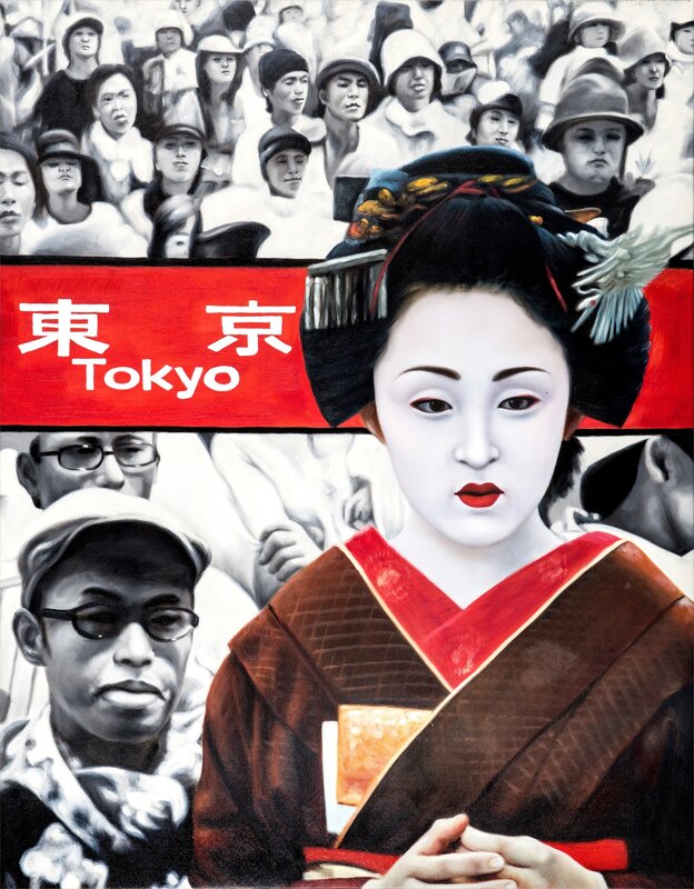 RYOKO WATANABE, ‘Red Tokyo : Crimson Elegance’, 2011, Painting, Oil on Canvas, Galerie Jacob Paulett