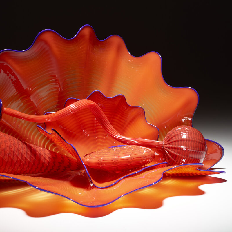 Dale Chihuly, ‘Monterey Red Persian Set with Cobalt Lip Wraps’, 1997, Design/Decorative Art, Hand-blown glass, Rago/Wright/LAMA/Toomey & Co.