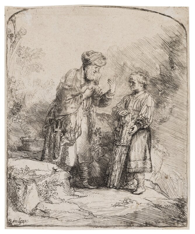 Rembrandt van Rijn, ‘Abraham and Isaac’, 1645, Print, Etching and drypoint, Forum Auctions