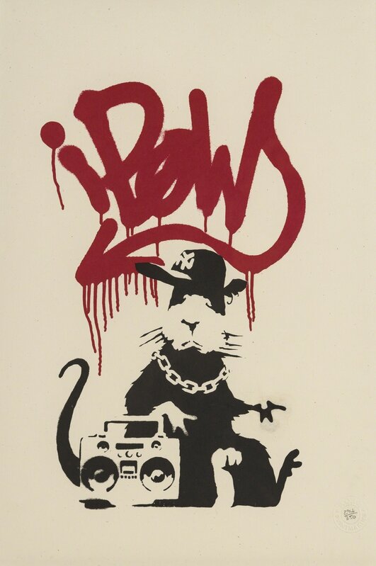 Banksy, ‘Gangsta Rat’, 2004, Print, Screenprint in colours, on wove paper, Forum Auctions
