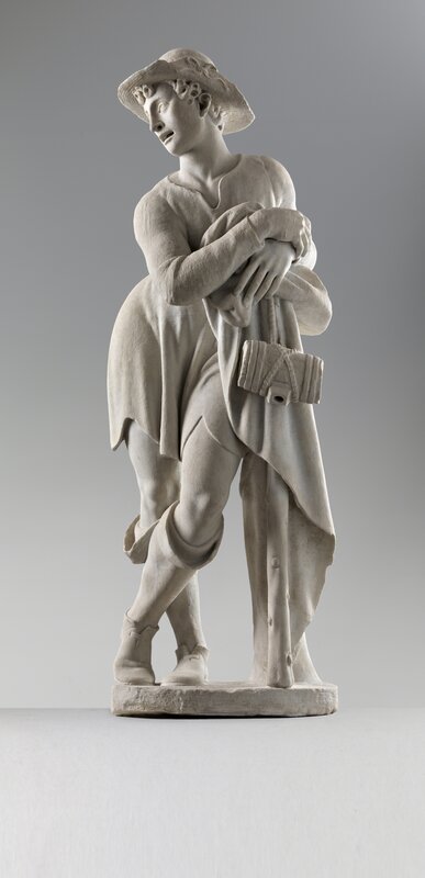 Romolo Ferrucci del Tadda, ‘Villano’, Sculpture, White Carrara marble, Antichita Bacarelli