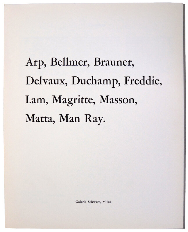 Marcel Duchamp, ‘Surrealism between two wars: International Anthology of Contemporary Engraving Volume 2. Edited by Arturo Schwarz. ’, 1966, Books and Portfolios, Set of 11 Engravings, Shapero Modern