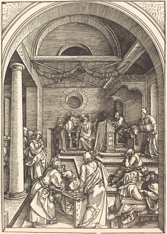 Albrecht Dürer, ‘Christ among the Doctors’, ca. 1503/1504, Print, Woodcut, National Gallery of Art, Washington, D.C.