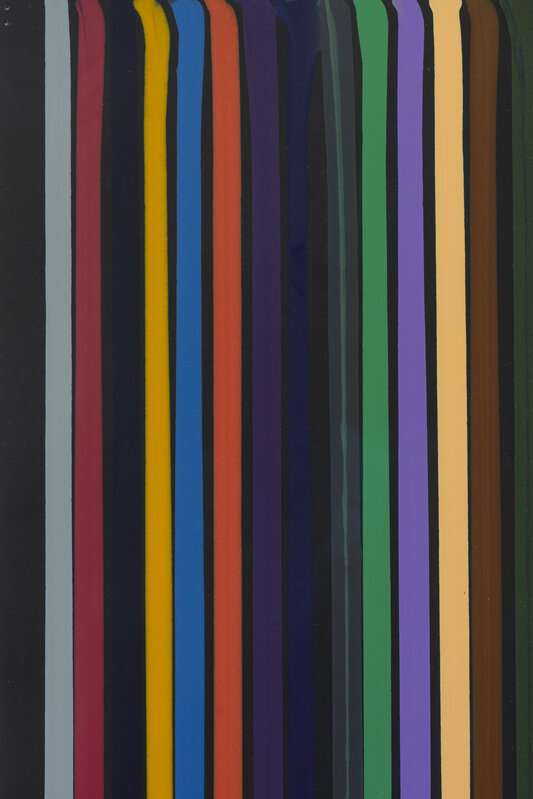 Ian Davenport, ‘Poured Lines, Jet Black No.1’, 2005, Drawing, Collage or other Work on Paper, Water-based paints on paper, Gazelli Art House