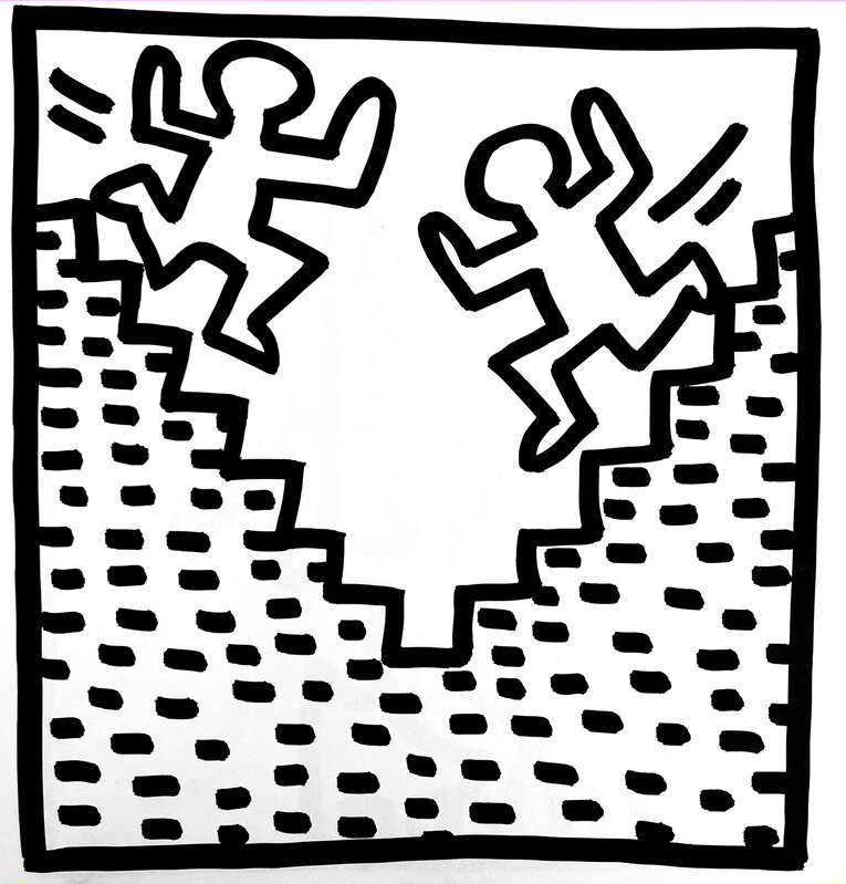 Keith Haring, ‘Keith Haring (untitled) lithograph 1982 (Keith Haring prints)’, 1982, Ephemera or Merchandise, Offset lithograph, Lot 180 Gallery