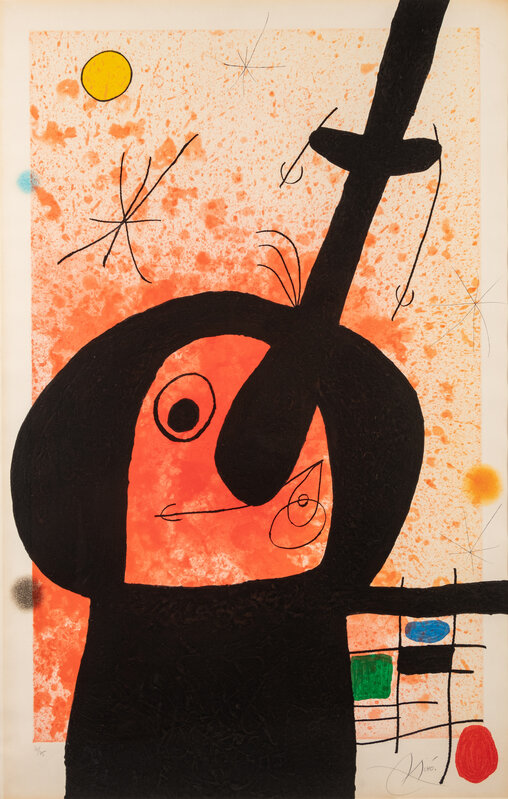 Joan Miró, ‘Le penseur puissant (The Mighty Thinker)’, 1969, Print, Etching and aquatint with carborundum in colors on Arches paper, Freeman's | Hindman