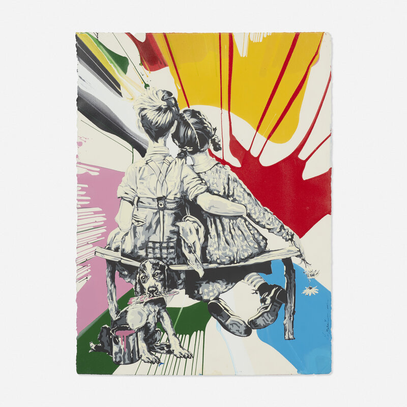 Mr. Brainwash, ‘Work Well Together’, Drawing, Collage or other Work on Paper, Mixed media on paper, Rago/Wright/LAMA/Toomey & Co.
