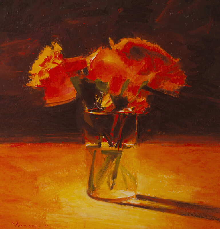 Ben Aronson, ‘Poppies’, 2021, Drawing, Collage or other Work on Paper, Pastel on paper, Jenkins Johnson Gallery