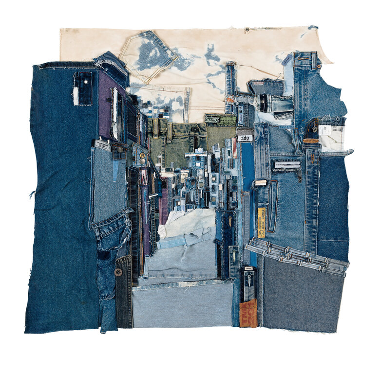 Choi Soyoung, ‘A Side Street’, 2007-2008, Mixed Media, Denim collage, Seoul Auction