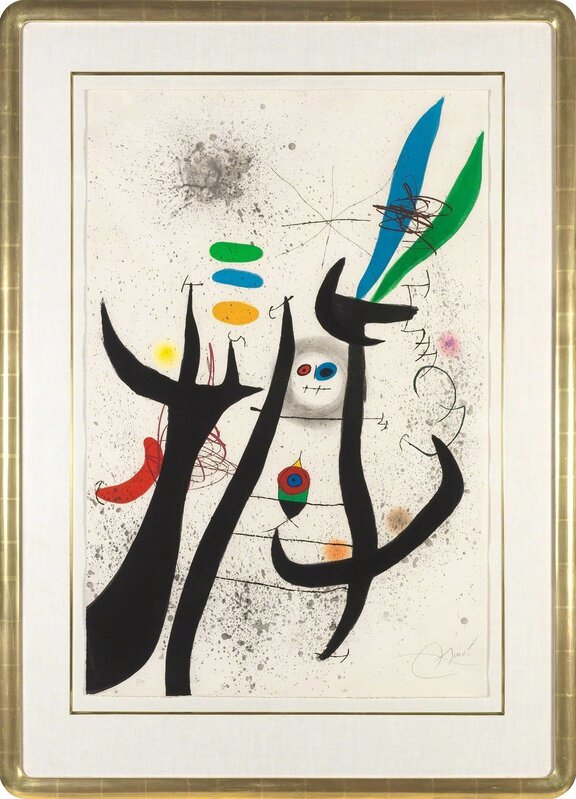 Joan Miró, ‘LA FEMME ARBORESCENTE (D. 649)’, 1974, Print, Color etching and aquatint on Arches paper, Doyle