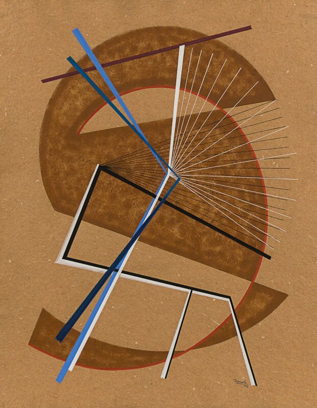 César Domela, ‘Composition ’, 1949, Drawing, Collage or other Work on Paper, Tempera on paper, Rosenberg & Co. 
