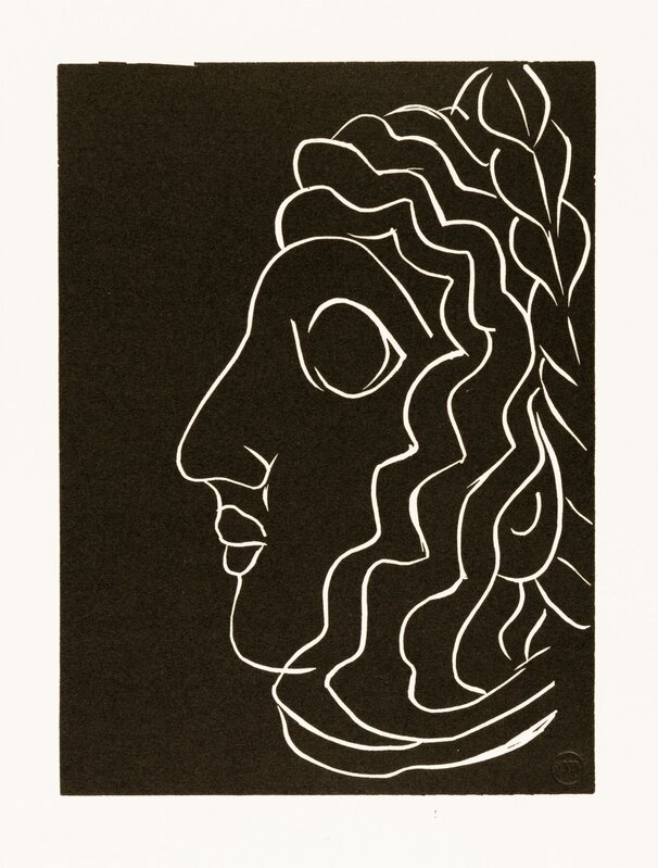 Henri Matisse, ‘. . . ET JE ME REPOSERAI ENFIN DANS LE RIEN QUE JE CONVOITE . . . (p. 47; variant II)’, 1981, Print, Original linocut printed in black ink on Rives wove paper, Galerie d'Orsay