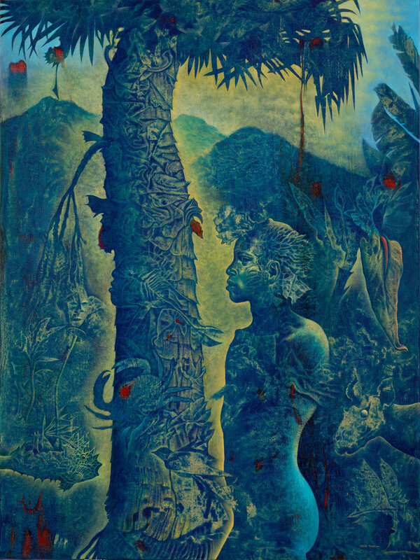 Rafael Trelles, ‘Bosque Azul (Blue Forest)’, 2021, Painting, Oil on linen, October Gallery