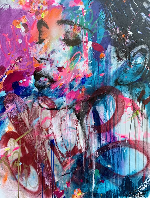 JM Robert, ‘De Folles Pensées’, 2020, Painting, Spray, Ink, Acrylic, Art Supermarket