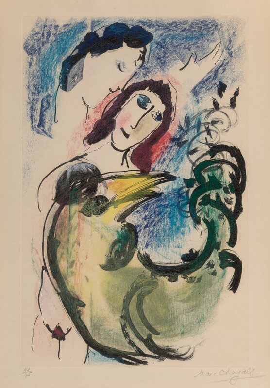 Marc Chagall, ‘Le coq jaune’, 1960, Print, Etching with aquatint in colors on wove paper, Heritage Auctions
