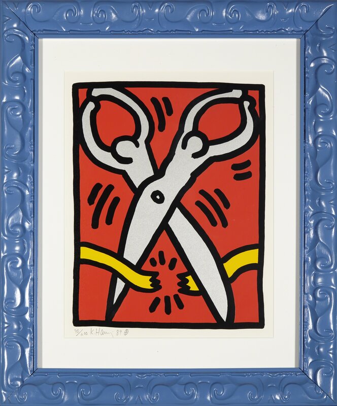 Keith Haring, ‘Untitled (Scissors - from Pop Shop III)’, 1989, Print, Color screenprint, Doyle