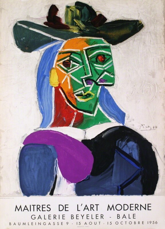 Pablo Picasso, ‘Woman with Hat’, 1956, Print, Lithograph, ArtWise