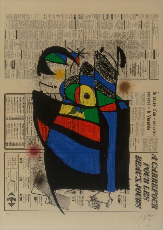 Joan Miró, ‘Le journal’, 1972, Other, Lithograph in colors on paper, Heritage Auctions