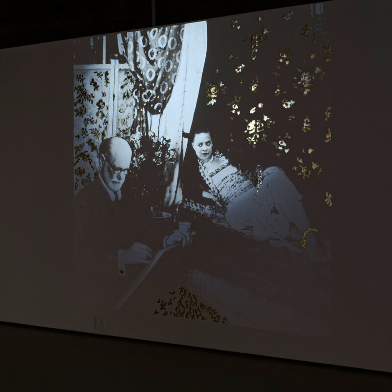 Ellen Gallagher, ‘Odalisque’, 2005, Installation, Site installation: slide projection and gold leaf, Goodman Gallery