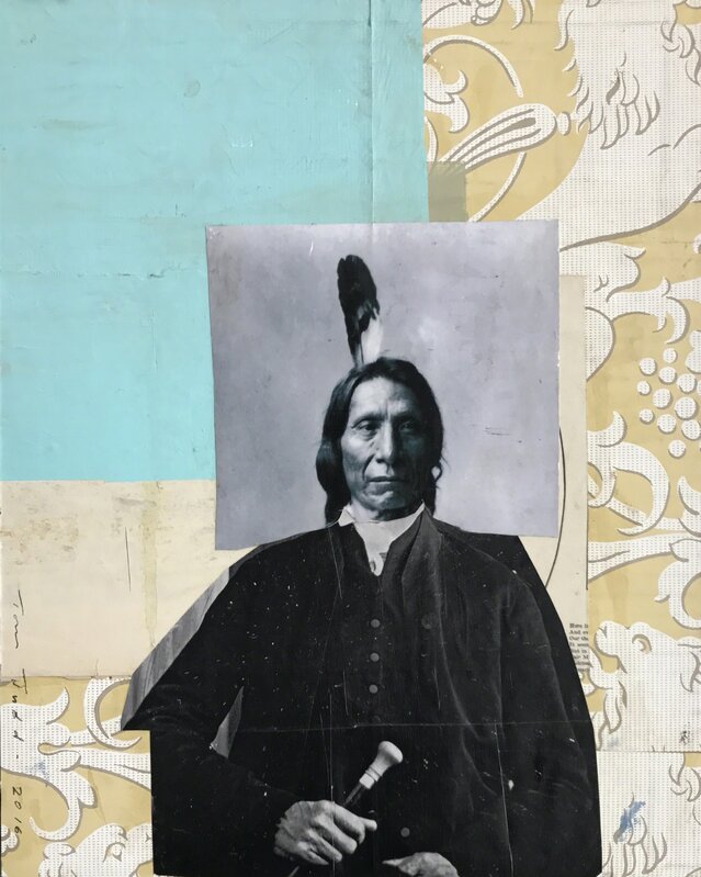 Tom Judd, ‘Chieftain’, 2016, Painting, Collage with oil on panel, Modern West