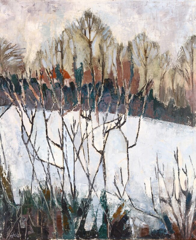 Helen Hale, ‘April snow’, Painting, Oil on canvas, Chiswick Auctions