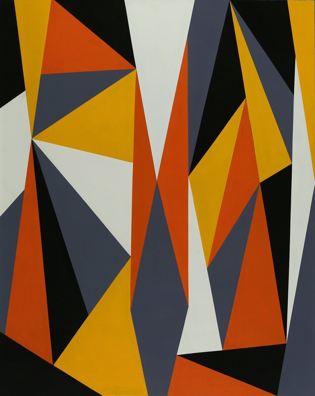 José Rosabal, ‘Gestalt Orange-Yellow’, 2016, Painting, Acrylic on wood panel, Latin Art Core