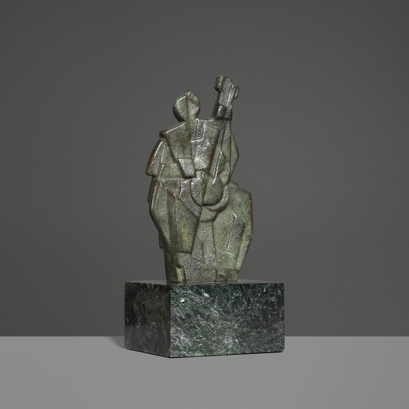 Jan Martel and Joël Martel, ‘Jazz Musician’, c. 1930, Sculpture, Cast bronze with applied patina, marble, Rago/Wright/LAMA/Toomey & Co.