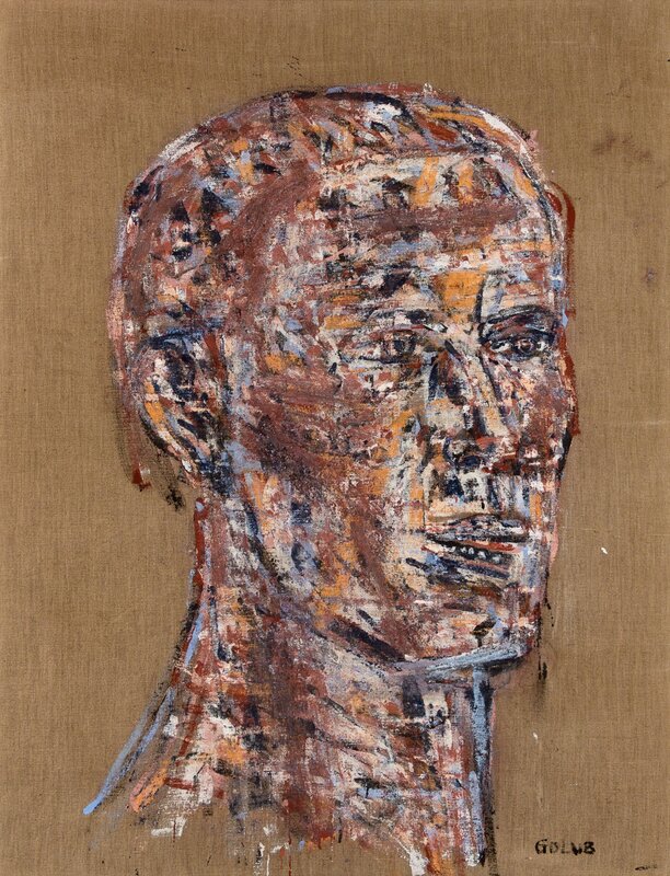 Leon Golub, ‘Head of a Warrior’, 1970, Painting, Oil on canvas, Freeman's | Hindman