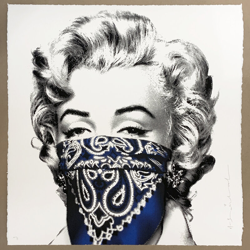 Mr. Brainwash, ‘Stay Safe (blue)’, 2020, Print, Two-color screen print, Richard Levy Gallery