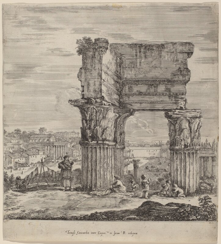Stefano Della Bella, ‘Temple of Concord and Roman Forum’, 1656, Print, Etching, National Gallery of Art, Washington, D.C.