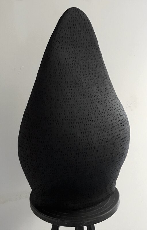 Isobel Church, ‘Scribe’, 2020, Sculpture, Black clay, stainless steel, Montoro12 Contemporary Art