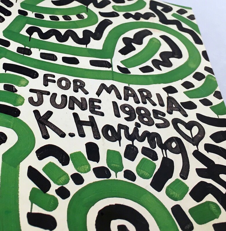 Keith Haring, ‘Keith Haring For Maria (announcement Stockholm 1985)’, 1985, Ephemera or Merchandise, Offset Print in colors, Lot 180 Gallery