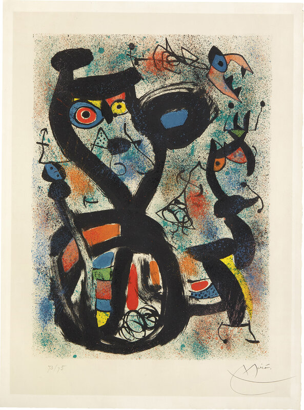 Joan Miró, ‘Le Chat (The Cat) (M. 636)’, 1969, Print, Lithograph in colors, on Arches paper, with full margins., Phillips
