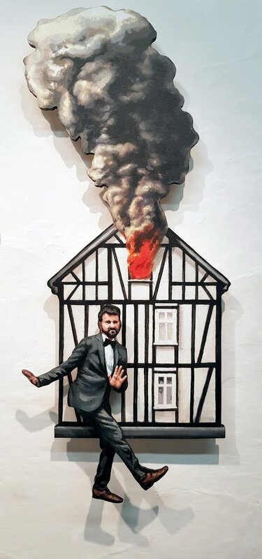 Martín & Sicilia, ‘Dios nos libre de pensar mal’, 2018, Painting, Acrylic on wood, Galería Artizar