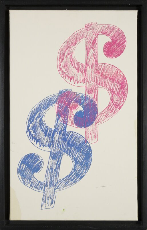 Andy Warhol, ‘$ Sign - Double ’, 1980, Drawing, Collage or other Work on Paper, Silkscreen on paper, Rudolf Budja Gallery