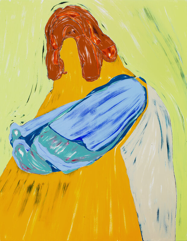 Nicola Tyson, ‘Big Yellow Self-Portrait’, 2020, Painting, Acrylic on canvas, Petzel Gallery