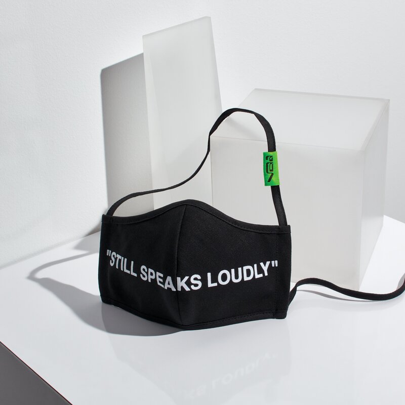 Virgil Abloh, ‘"Still Speaks Loudly" Face Mask’, 2020, Fashion Design and Wearable Art, 100% polyester micro-fiber with 100% cotton lining, MOCA