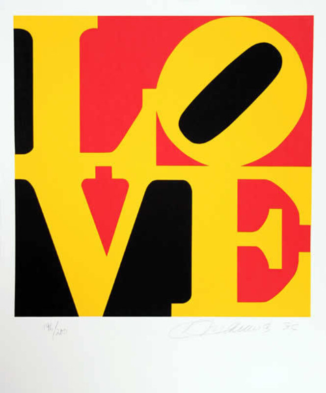 Robert Indiana, ‘The Book of Love #9’, 1991, Print, Screenprint in color, on A.N.W. Crestwood Museum Edition paper, Hamilton-Selway Fine Art Gallery Auction