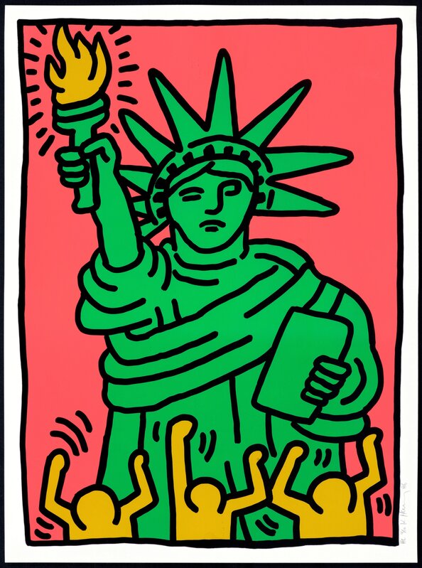 Keith Haring, ‘Statue of Liberty’, 1986, Print, Colour Screenprint, Koller Auctions