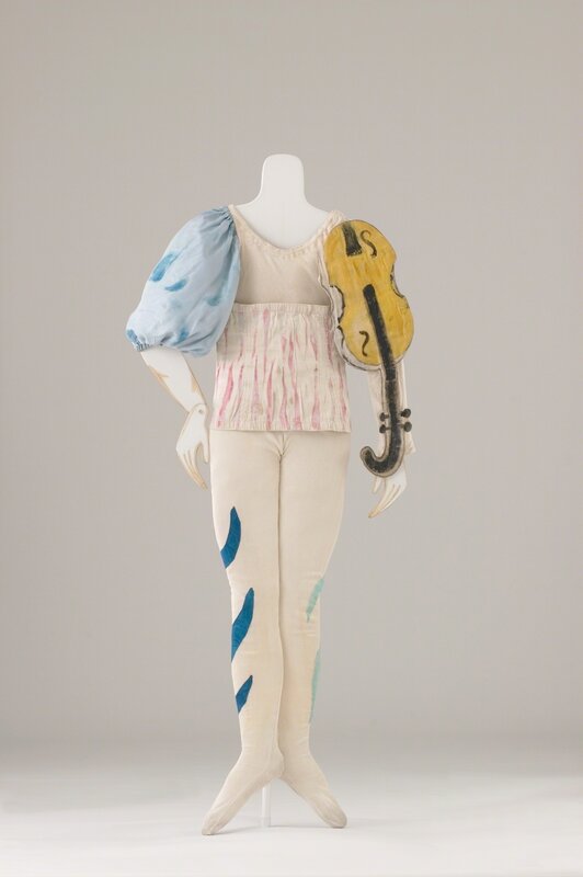 Marc Chagall, ‘Costume for a Clown (Aleko Scene II) (Costume pour un clown [Aleko Scène II])’, 1942, Mixed Media, Painted cotton jersey dress, cotton gabardine with applications, and taffeta silk blouse, Dallas Museum of Art