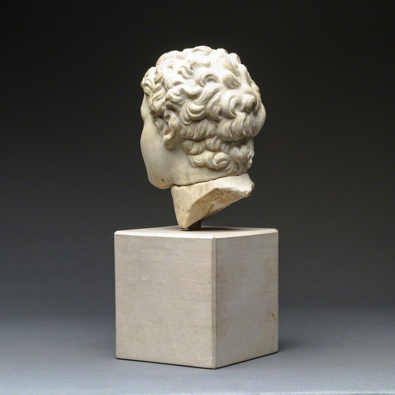 Unknown Greek, ‘Hellenistic Marble Head of Alexander the Great’, 300 BCE-100 BCE, Sculpture, Marble, Barakat Gallery