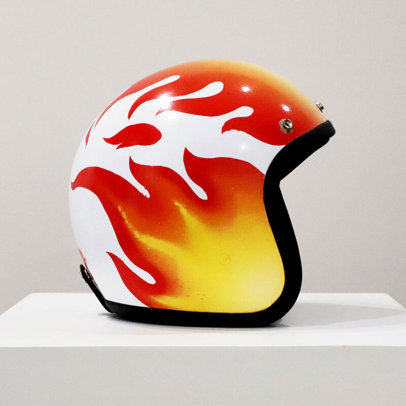 Jecks, ‘Helmet 4’, 2020, Fashion Design and Wearable Art, Hand-painted ‘Bum Shaker’ open-face helmet (Size L), AURUM GALLERY