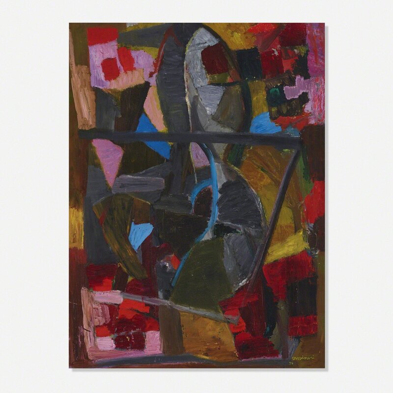 Bruno Cassinari, ‘Composition’, 1956, Painting, Oil on canvas, Rago/Wright/LAMA/Toomey & Co.