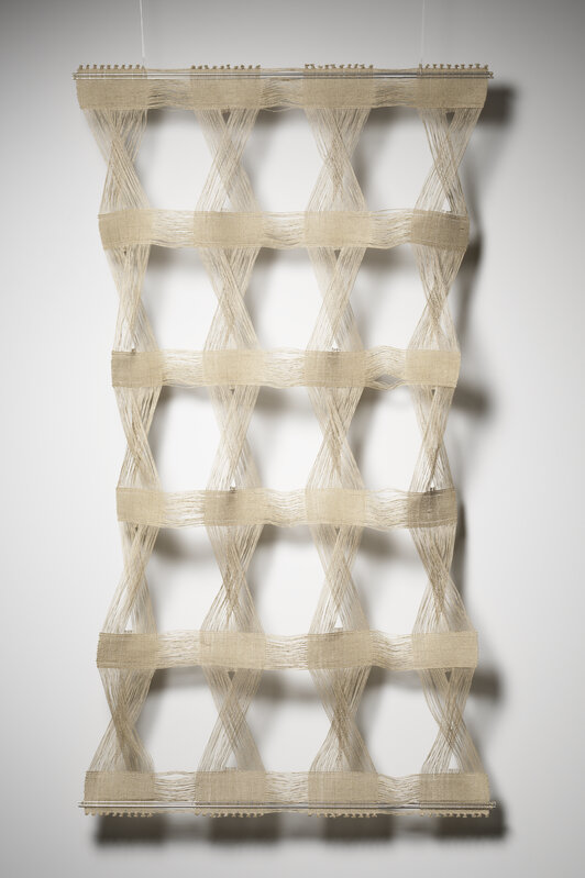 Peter Collingwood, ‘3-D Macrogauze’, c1970s, Textile Arts, Linen, string, aluminium, Oxford Ceramics Gallery