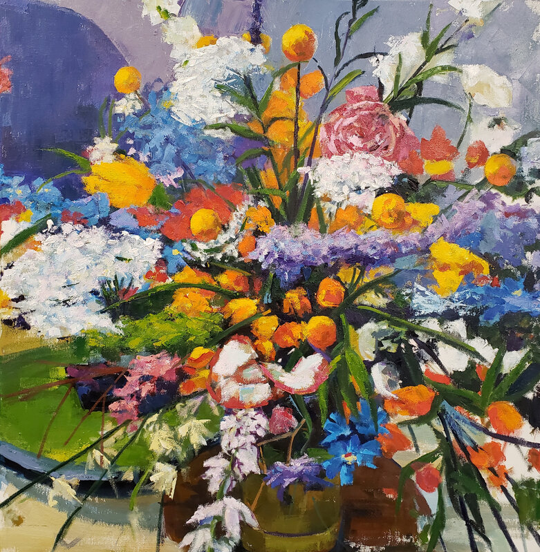 Jenn Hallgren, ‘Flower Show #1’, 2019, Painting, Oil on canvas, InLiquid